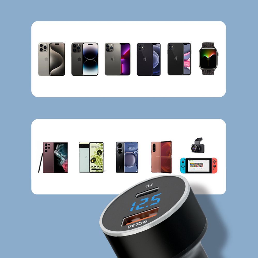 Adaptrid Wozinsky Wozinsky WDCCAC USB-C USB-A 36W Car Charger - Black