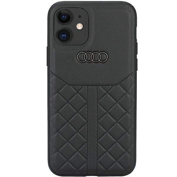 Tagakaaned Audi Audi Genuine Leather iPhone 11 / Xr 6.1" black/black hardcase AU-TPUPCIP11R-Q8/D1-BK