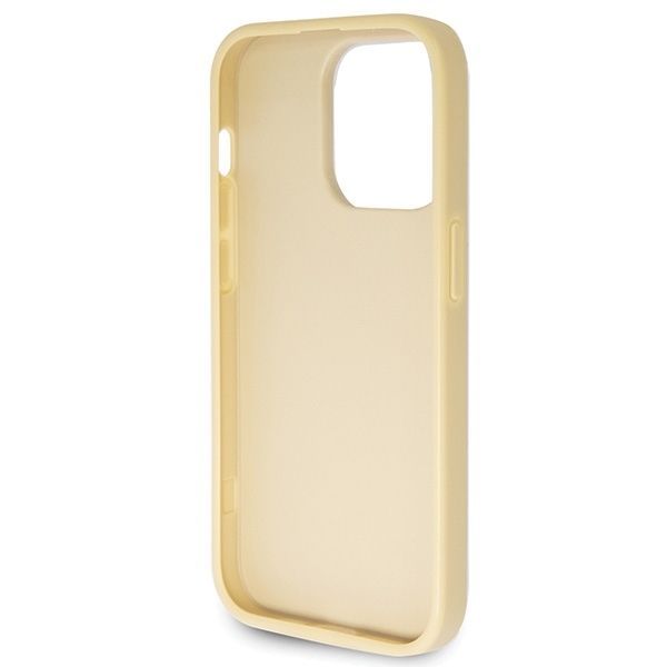 Back panel cover Guess Guess GUHCP14LHG4SGD case for iPhone 14 Pro - gold Glitter Script Big 4G