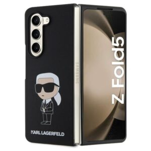 Aizmugurējais vāciņš Karl Lagerfeld  Karl Lagerfeld KLHCZFD5SNIKBCK Z Fold5 hardcase black/black Silicone Ikonik 