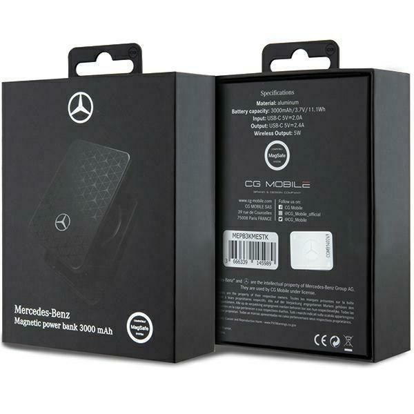Other Phone Accessory Mercedes-Benz Powerbank Mercedes Stars Pattern MagSafe 5W 3000mAh - black