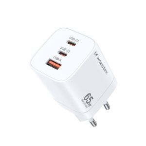 Adapteris Wozinsky  Wozinsky CGWCW 65W GaN Wall Charger USB-A / 2 x USB-C - White 