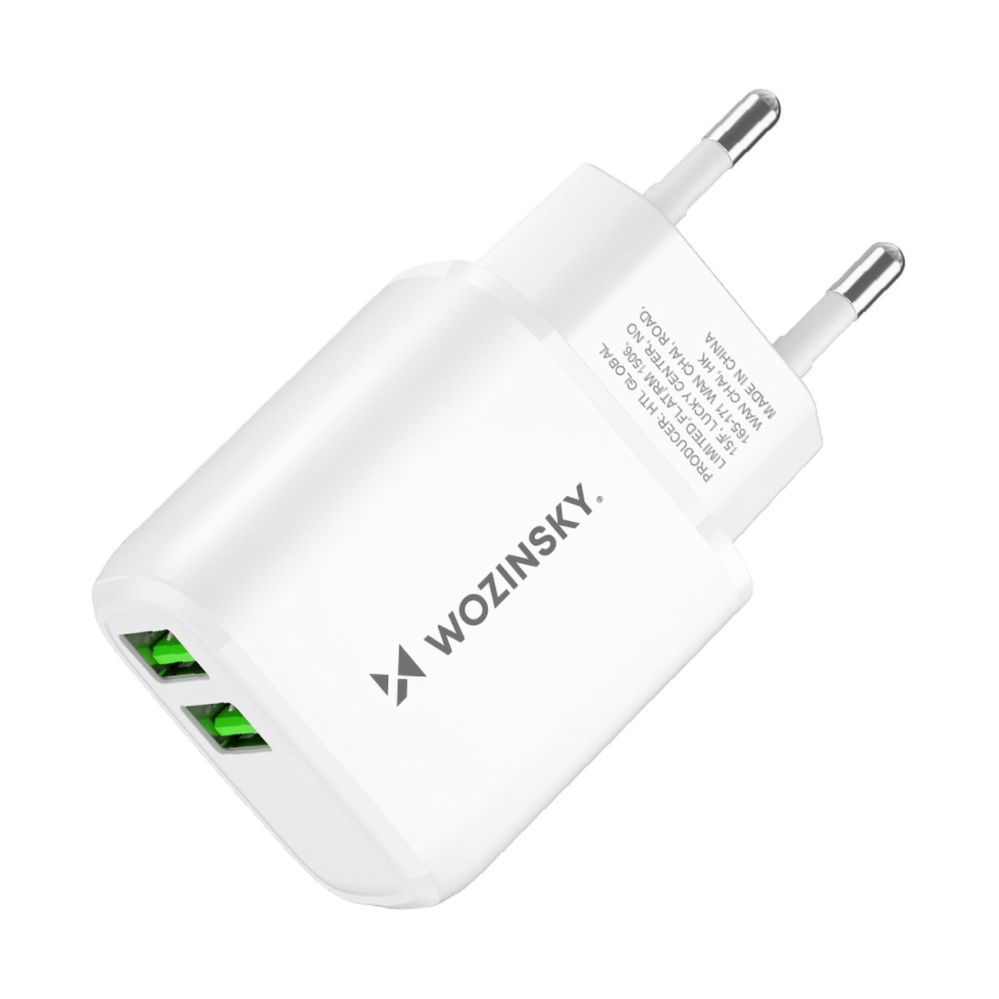Adaptrid Wozinsky Wozinsky CUWCW 2.4A 2 x USB-A Wall Charger - White