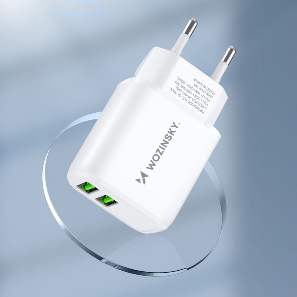 Adaptrid Wozinsky Wozinsky CUWCW 2.4A 2 x USB-A Wall Charger - White