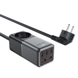 Adapteriai Acefast  Acefast Z2 GaN 75W PD desktop charger 3x USB-C 2x USB-A - black and gray 