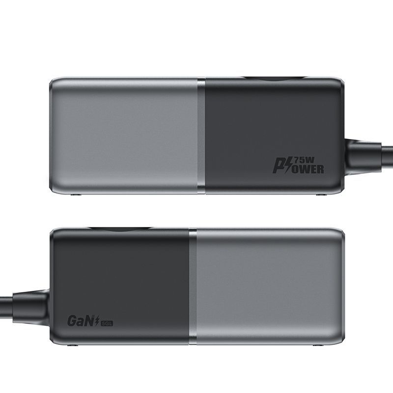 Adaptrid Acefast Acefast Z2 GaN 75W PD desktop charger 3x USB-C 2x USB-A - black and gray