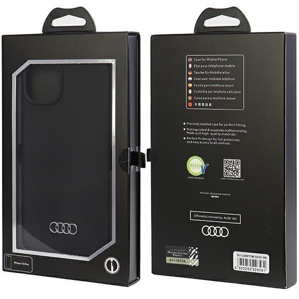 Back panel cover Audi Audi Silicone Case for iPhone 15 Plus - black