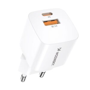 Adapteris Wozinsky  Wozinsky CMWCW 20W USB-C / USB-A Wall Charger - White 