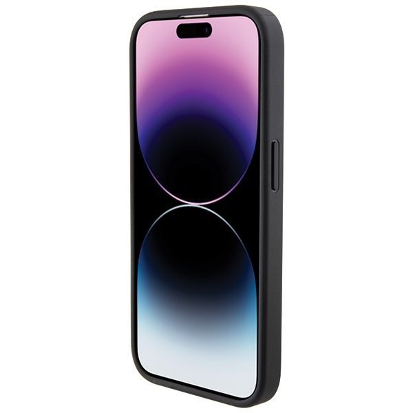 Back panel cover BMW BMW Stamped Tricolor Stripe iPhone 15 Pro Case - Black