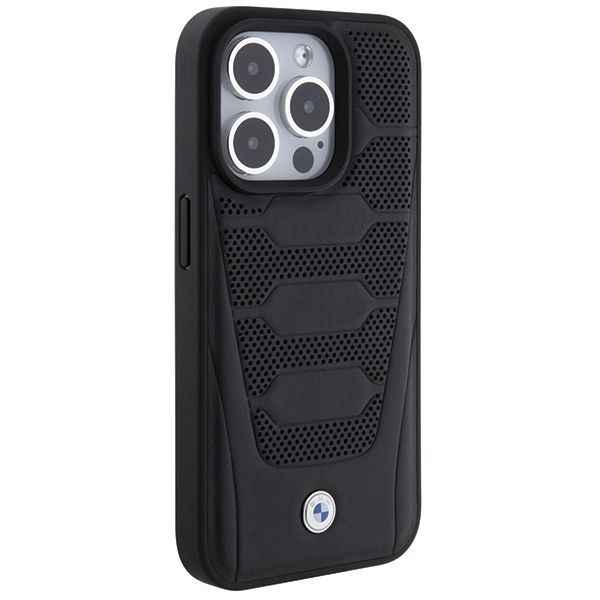Back panel cover BMW BMW Leather Seats Pattern case for iPhone 15 Pro Max - black