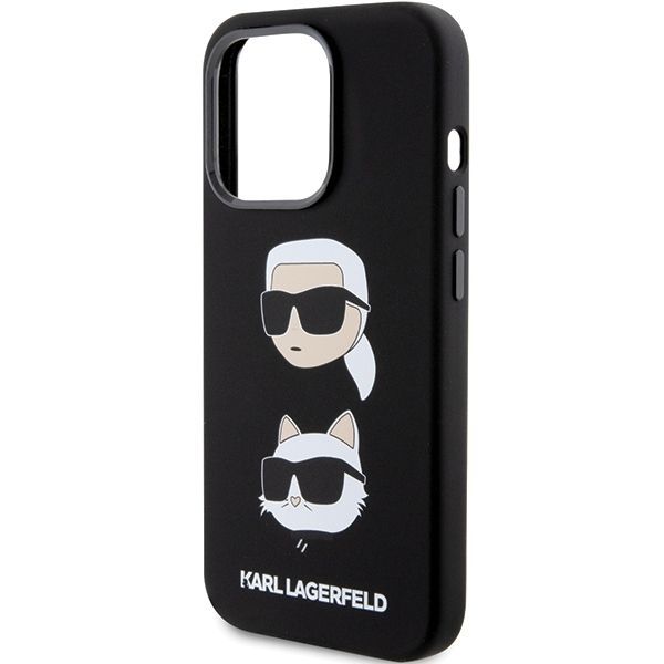Tagakaaned Karl Lagerfeld Apple Karl Lagerfeld Silicone Karl&Choupette Head case for iPhone 15 Pro - black