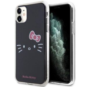 Nugarėlės dėklai Hello Kitty  Hello Kitty IML Kitty Face case for iPhone 11 / Xr - black 