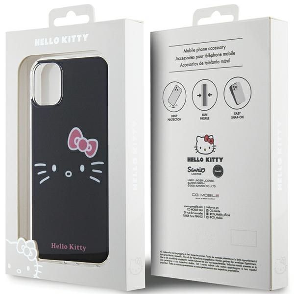 Back panel cover Hello Kitty Hello Kitty IML Kitty Face case for iPhone 11 / Xr - black