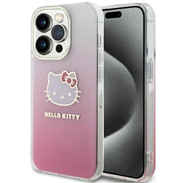 Back panel cover Hello Kitty Hello Kitty IML Gradient Electrop Kitty Head case for iPhone 13 Pro Max - pink