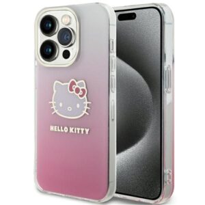 Nugarėlės dėklai Hello Kitty  Hello Kitty IML Gradient Electrop Kitty Head case for iPhone 14 Pro Max - pink 