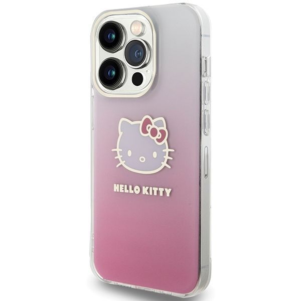 Back panel cover Hello Kitty Hello Kitty IML Gradient Electrop Kitty Head case for iPhone 14 Pro Max - pink