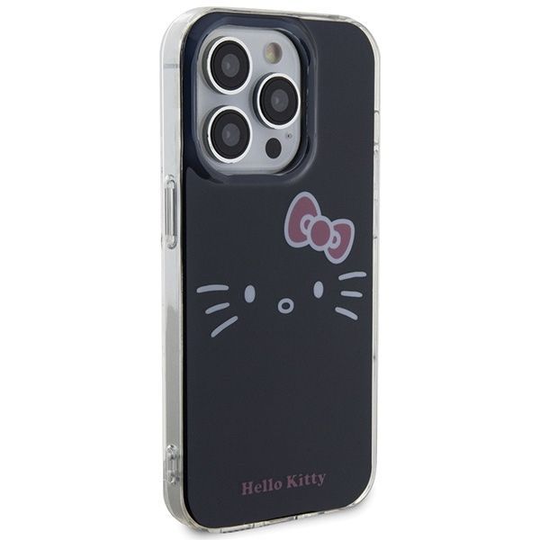 Back panel cover Hello Kitty Hello Kitty IML Kitty Face case for iPhone 15 Pro - black