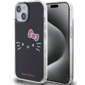 Nugarėlės dėklai Hello Kitty  Hello Kitty IML Kitty Face case for iPhone 15 - black 