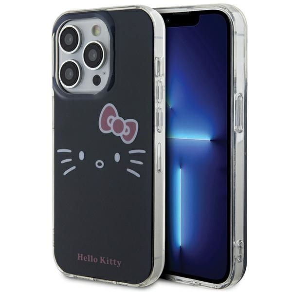 Back panel cover Hello Kitty Hello Kitty IML Kitty Face case for iPhone 15 Pro Max - black