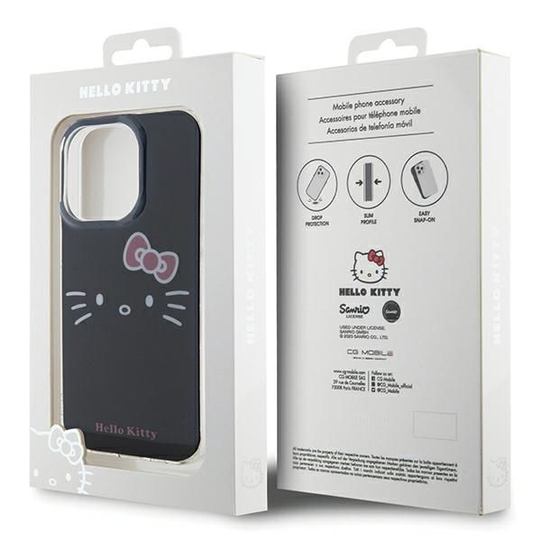 Back panel cover Hello Kitty Hello Kitty IML Kitty Face case for iPhone 15 Pro Max - black