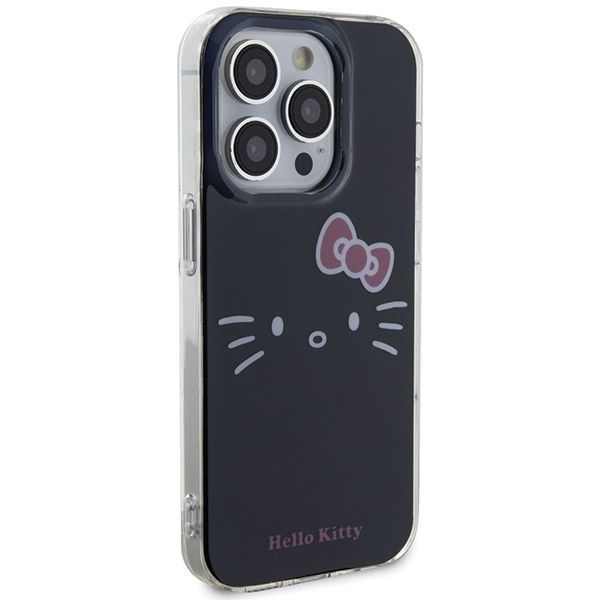 Back panel cover Hello Kitty Hello Kitty IML Kitty Face case for iPhone 15 Pro Max - black