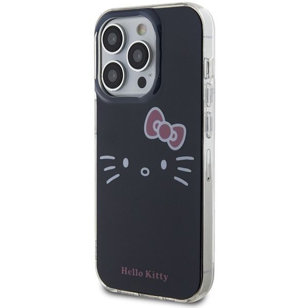 Back panel cover Hello Kitty Hello Kitty IML Kitty Face case for iPhone 15 Pro Max - black