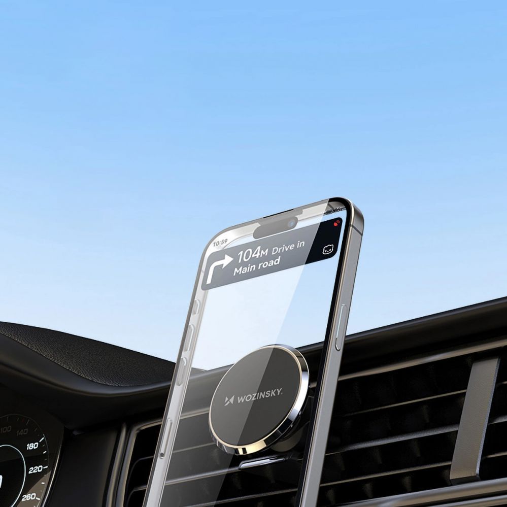 Auto holder Wozinsky Wozinsky WUMKO Magnetic Phone Holder for Car Air Vent - Black
