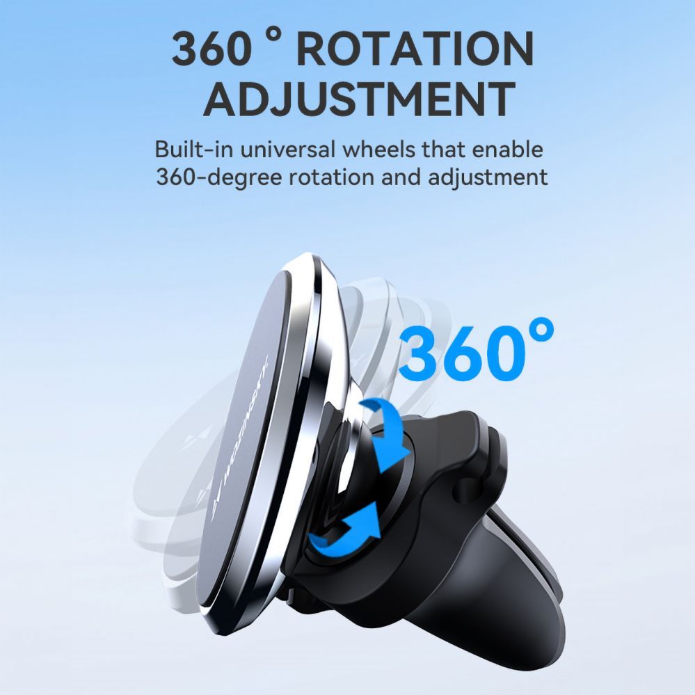Auto holder Wozinsky Wozinsky WUMKO Magnetic Phone Holder for Car Air Vent - Black
