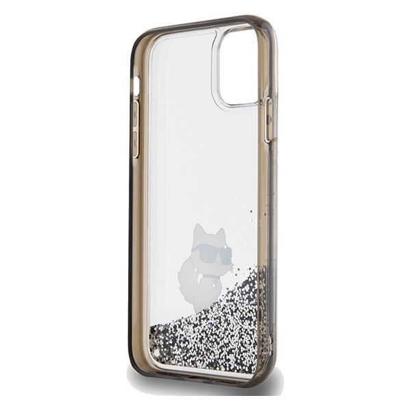 Back panel cover Karl Lagerfeld Karl Lagerfeld Liquid Glitter Choupette case for iPhone 11 / Xr - transparent