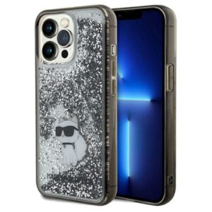 Aizmugurējais vāciņš Karl Lagerfeld  Karl Lagerfeld Liquid Glitter Choupette case for iPhone 13 Pro / 13 - transparent 