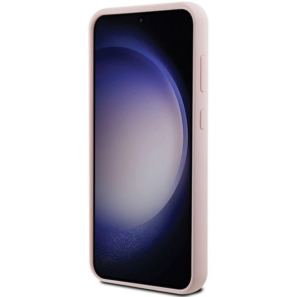 Tagakaaned Karl Lagerfeld Karl Lagerfeld Silicone Choupette Metal Pin case for Samsung Galaxy S23 FE - pink