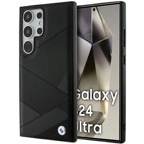 Muu telefoni lisavarustus BMW BMW BMHCS24L23RCGPK S24 Ultra S928 black/black hardcase Signature Leather Crossing Lines Pattern