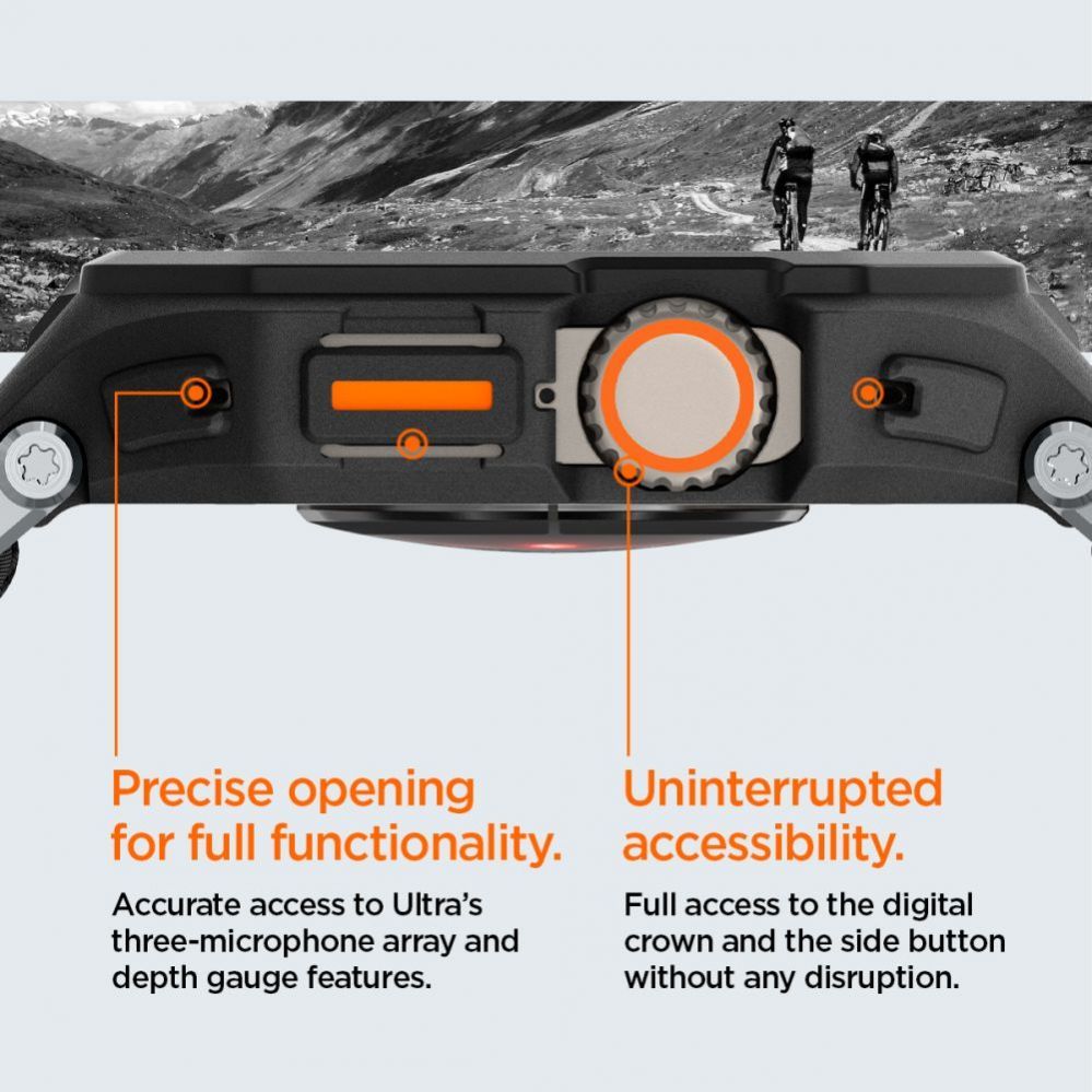 Muu telefoni lisavarustus Spigen Spigen Lite Fit Pro Case with Strap for Apple Watch Ultra 1 / 2 (49mm) - Matte Black