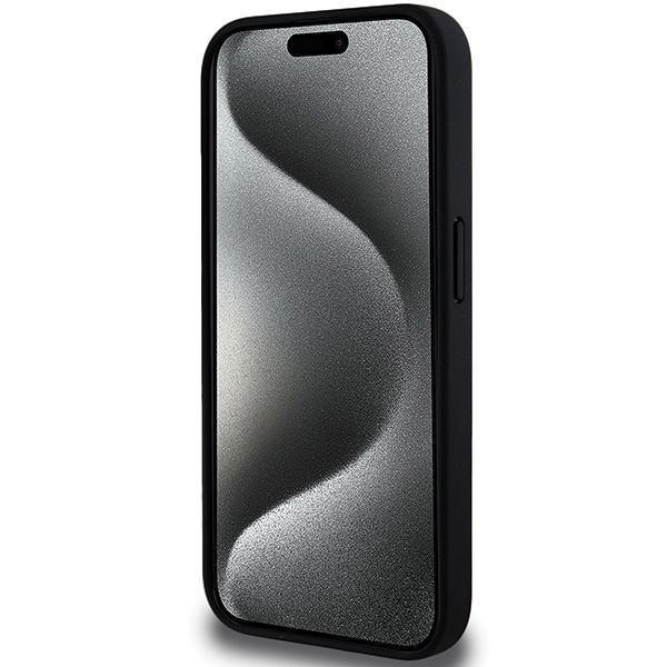 Back panel cover BMW BMW Perforated Tricolor Line case for iPhone 15 Pro - black