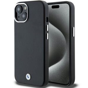 Nugarėlės dėklai BMW  BMW Signature Wrapped Metal MagSafe Case for iPhone 14/15/13 - Black 