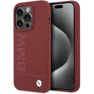 Aizmugurējais vāciņš BMW  BMW Silicone Big Logo MagSafe case for iPhone 15 Pro - red 