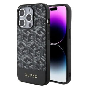 Aizmugurējais vāciņš Guess  Guess GCube Stripes MagSafe case for iPhone 15 Pro Max - black