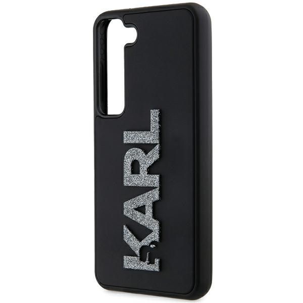Back panel cover Karl Lagerfeld Karl Lagerfeld 3D Rubber Glitter Logo case for Samsung Galaxy S23+ - black