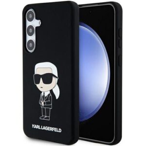 Aizmugurējais vāciņš Karl Lagerfeld - Karl Lagerfeld Silicone Ikonik case for Samsung Galaxy S24 - black 