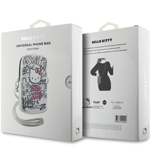 Back panel cover Hello Kitty Hello Kitty Graffiti Kitty Head bag - white