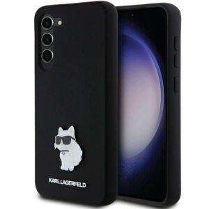 Aizmugurējais vāciņš Karl Lagerfeld  Karl Lagerfeld Silicone Choupette Metal Pin case for Samsung Galaxy S23+ - black 