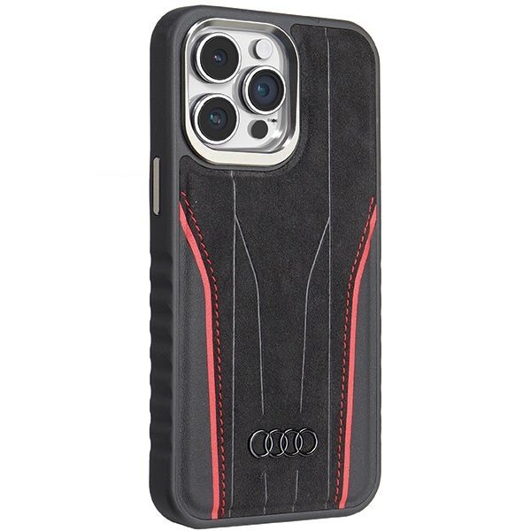 Other Phone Accessory Audi Audi Genuine Leather case with MagSafe for iPhone 14 Pro - black and red