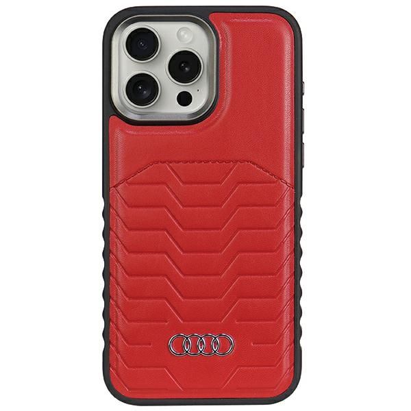 Muu telefoni lisavarustus Audi Audi Synthetic Leather case with MagSafe for iPhone 14 Pro - red