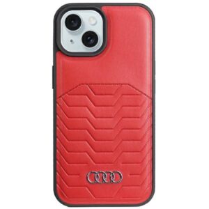 Kitas telefono priedas Audi  Audi Synthetic Leather case with MagSafe for iPhone 15 / 14 / 13 - red