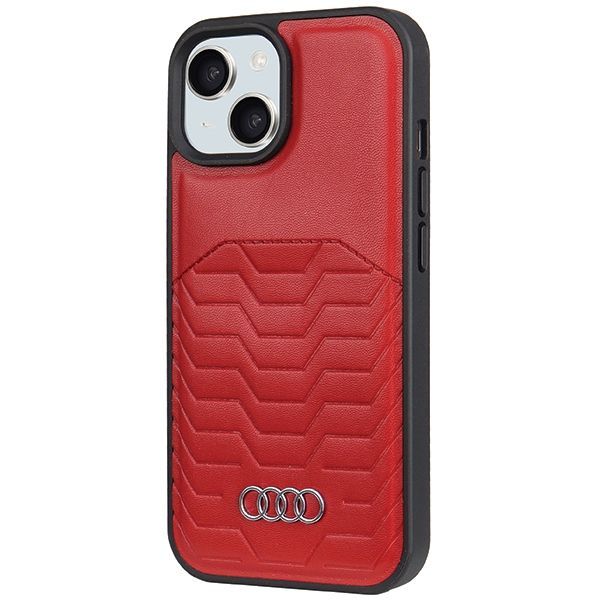 Muu telefoni lisavarustus Audi Audi Synthetic Leather Case with MagSafe for iPhone 15 Plus / 14 Plus - Red