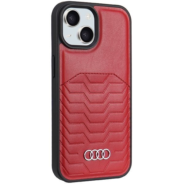 Muu telefoni lisavarustus Audi Audi Synthetic Leather Case with MagSafe for iPhone 15 Plus / 14 Plus - Red