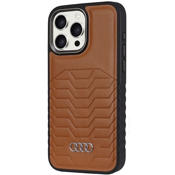 Muu telefoni lisavarustus Audi Audi Synthetic Leather case with MagSafe for iPhone 15 Pro - brown