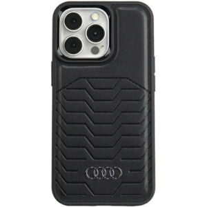 Kitas telefono priedas Audi  Audi Synthetic Leather case with MagSafe for iPhone 15 Pro - black