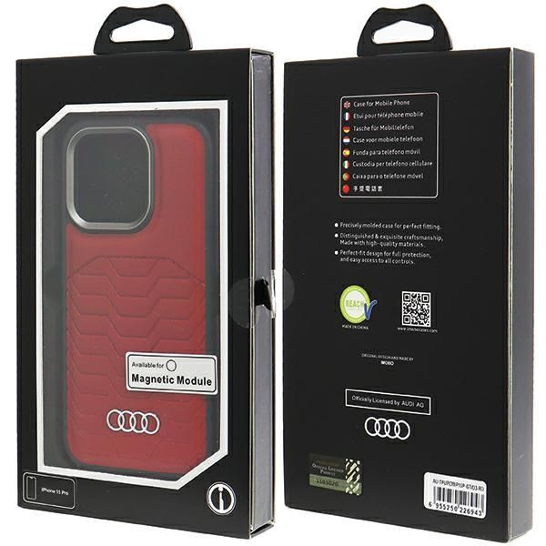 Muu telefoni lisavarustus Audi Audi Synthetic Leather case with MagSafe for iPhone 15 Pro - red