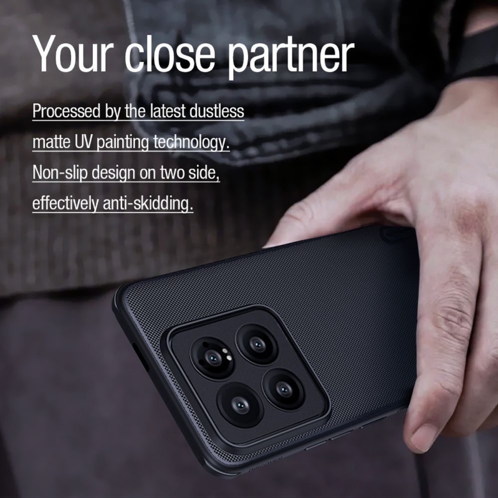 Tagakaaned Nillkin Nillkin Super Frosted Shield Pro Magnetic Case for Xiaomi 14 Pro - black